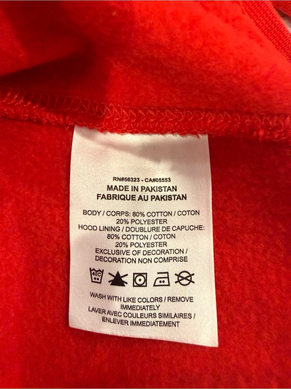 Nike Unisex Bright Red Crewneck Pullover Hoodie, Size Large - Picture 4 of 5